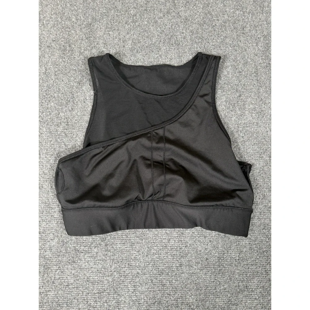 Alo Yoga Mesh High Neck Sports Bra Womens Size Small Black Racerback‎ Crop Top